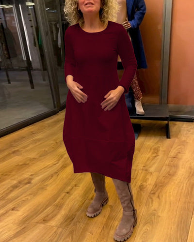 Clara™ Vestido midi de otoño con bolsillos