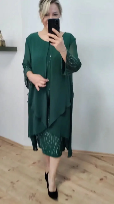 Moda™ Vestido de gasa a la moda